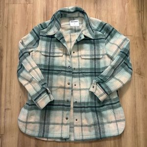 Old Navy Green Plaid Shacket